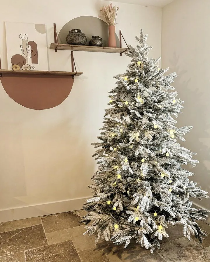 Árbol de Navidad Artificial Nevado BASSIE 180 cm Blanco Nevado - Vista 10
