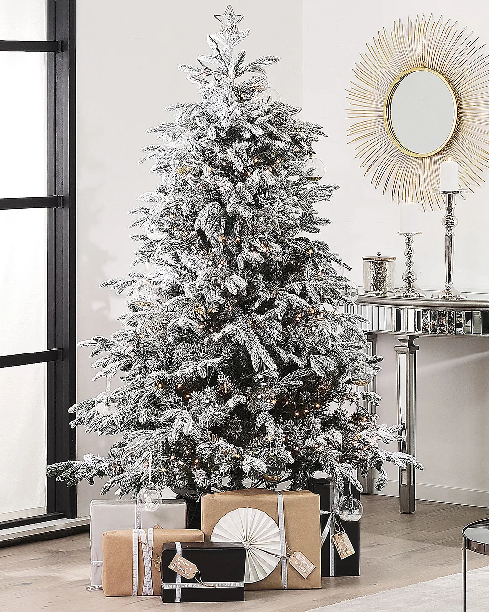 Árbol de Navidad Artificial Nevado BASSIE 180 cm Blanco Nevado - Vista 2