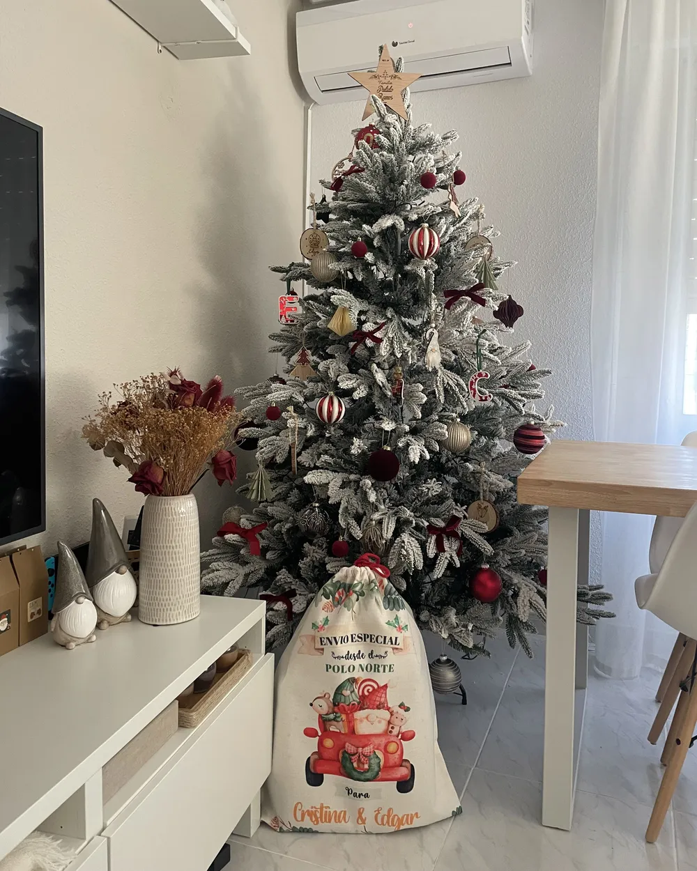 Árbol de Navidad Artificial Nevado BASSIE 180 cm Blanco Nevado - Vista 9