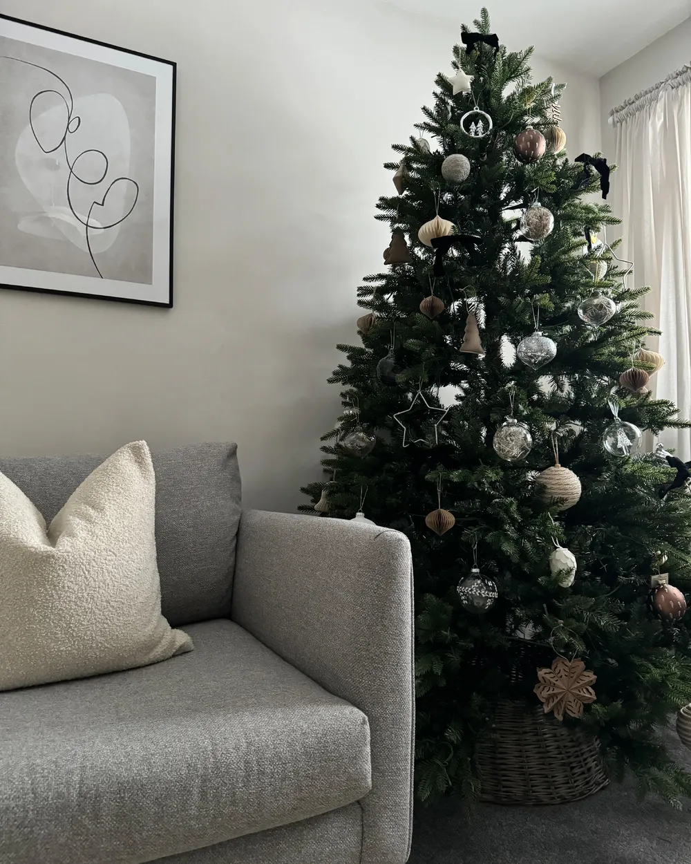 Árbol de Navidad Artificial con Luces LED FIDDLE 210 cm Verde Abeto - Vista 4