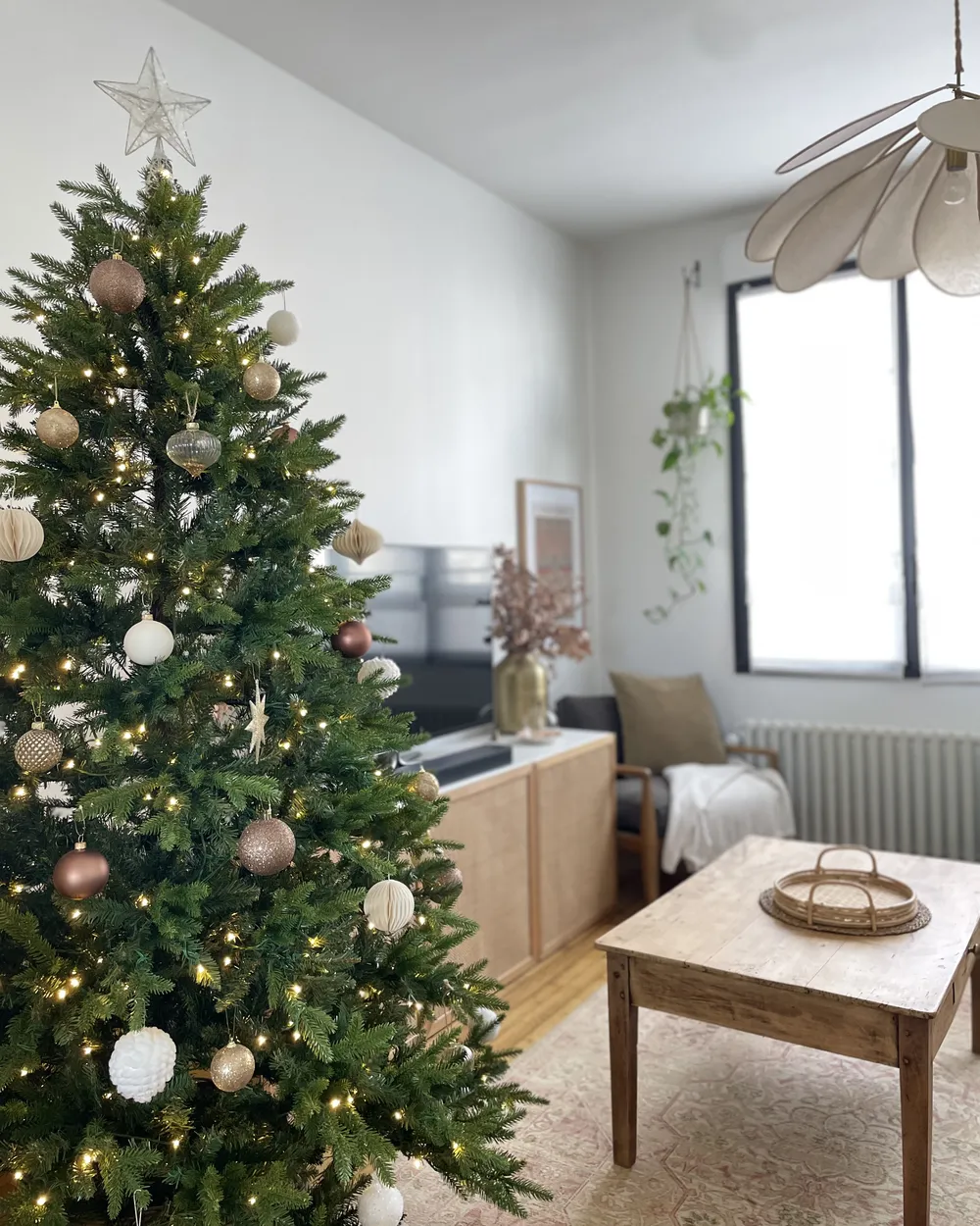 Árbol de Navidad Artificial con Luces LED FIDDLE 210 cm Verde Abeto - Vista 8