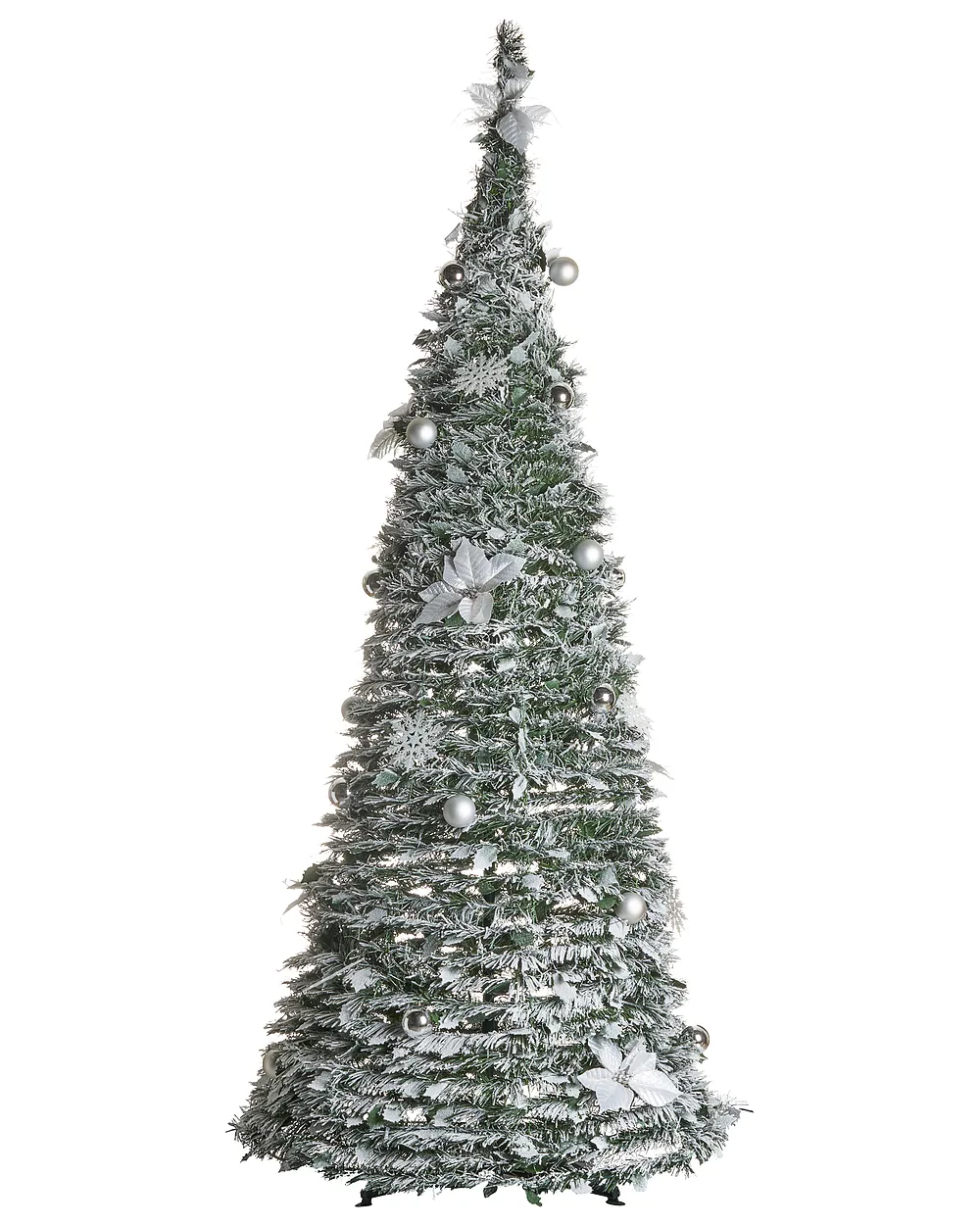 Árbol de Navidad Artificial Nevado Plegable con Luces LED FIRVANA 185 cm Blanco Nevado - Vista 5