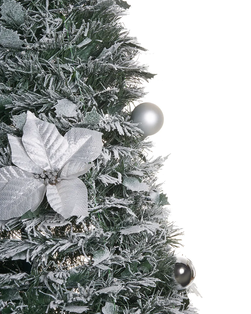 Árbol de Navidad Artificial Nevado Plegable con Luces LED FIRVANA 185 cm Blanco Nevado - Vista 6