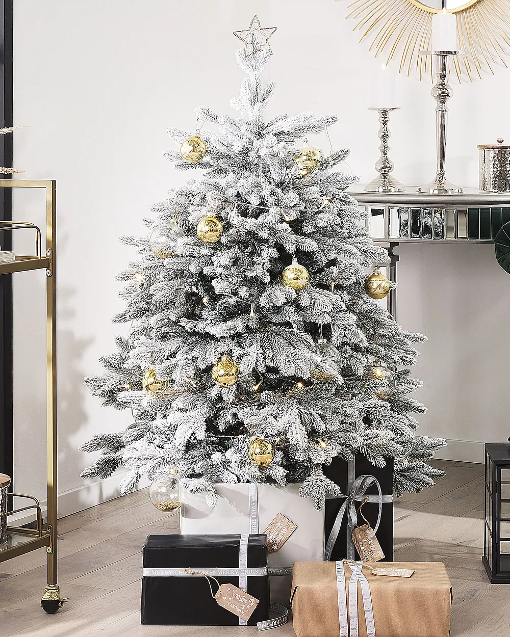 Árbol de Navidad Artificial Nevado FORAKER 120 cm Blanco Nevado - Vista 2