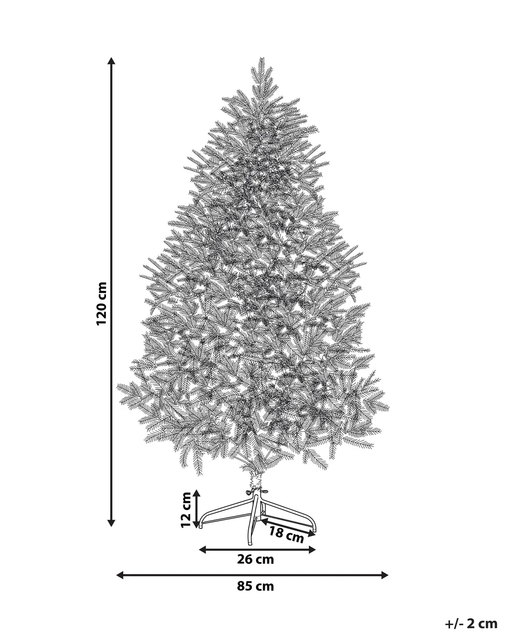 Árbol de Navidad Artificial HUXLEY 120 cm Verde Abeto - Vista 7