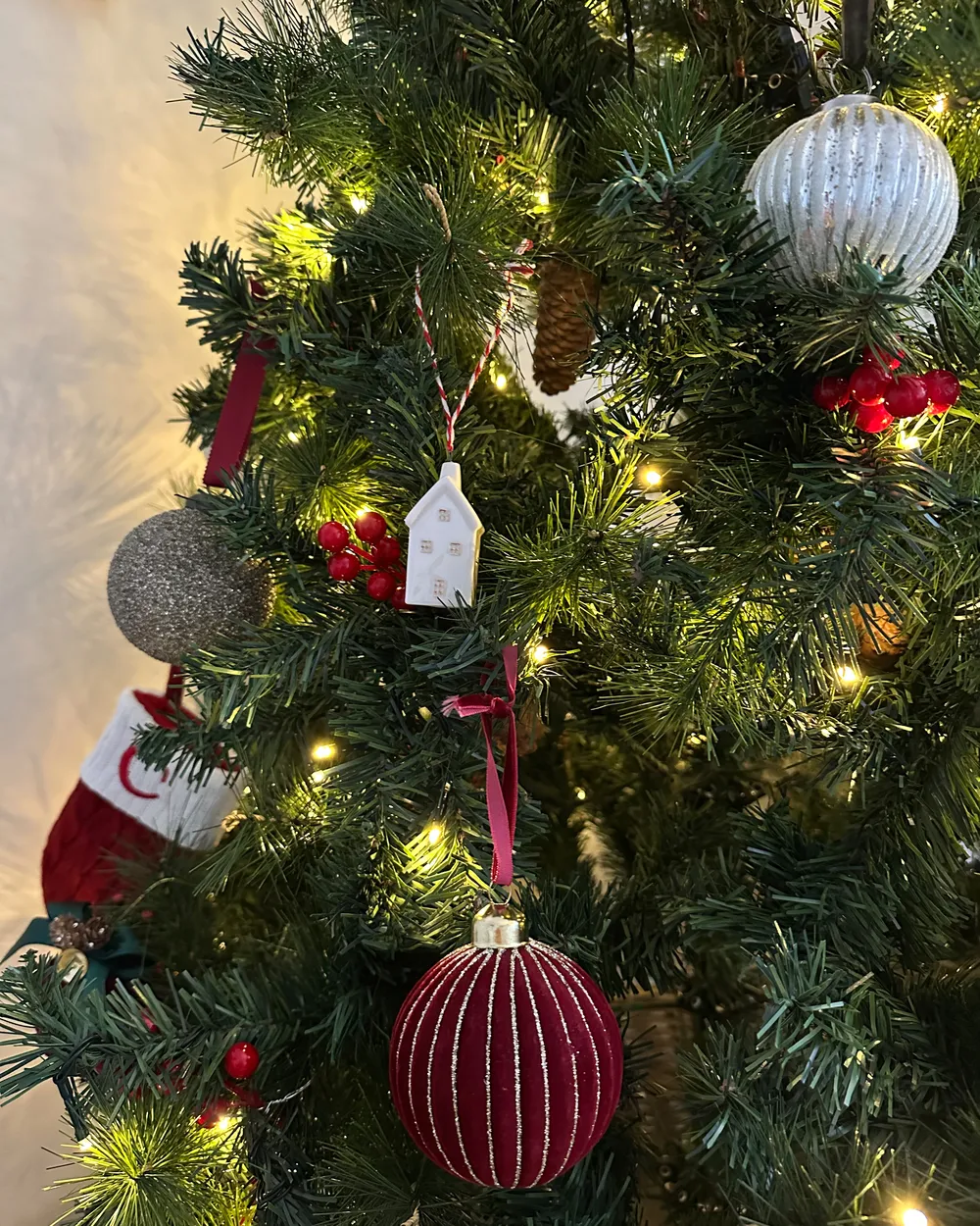 Árbol de Navidad Artificial con Luces LED JACINTO 180 cm Verde Oscuro - Vista 4