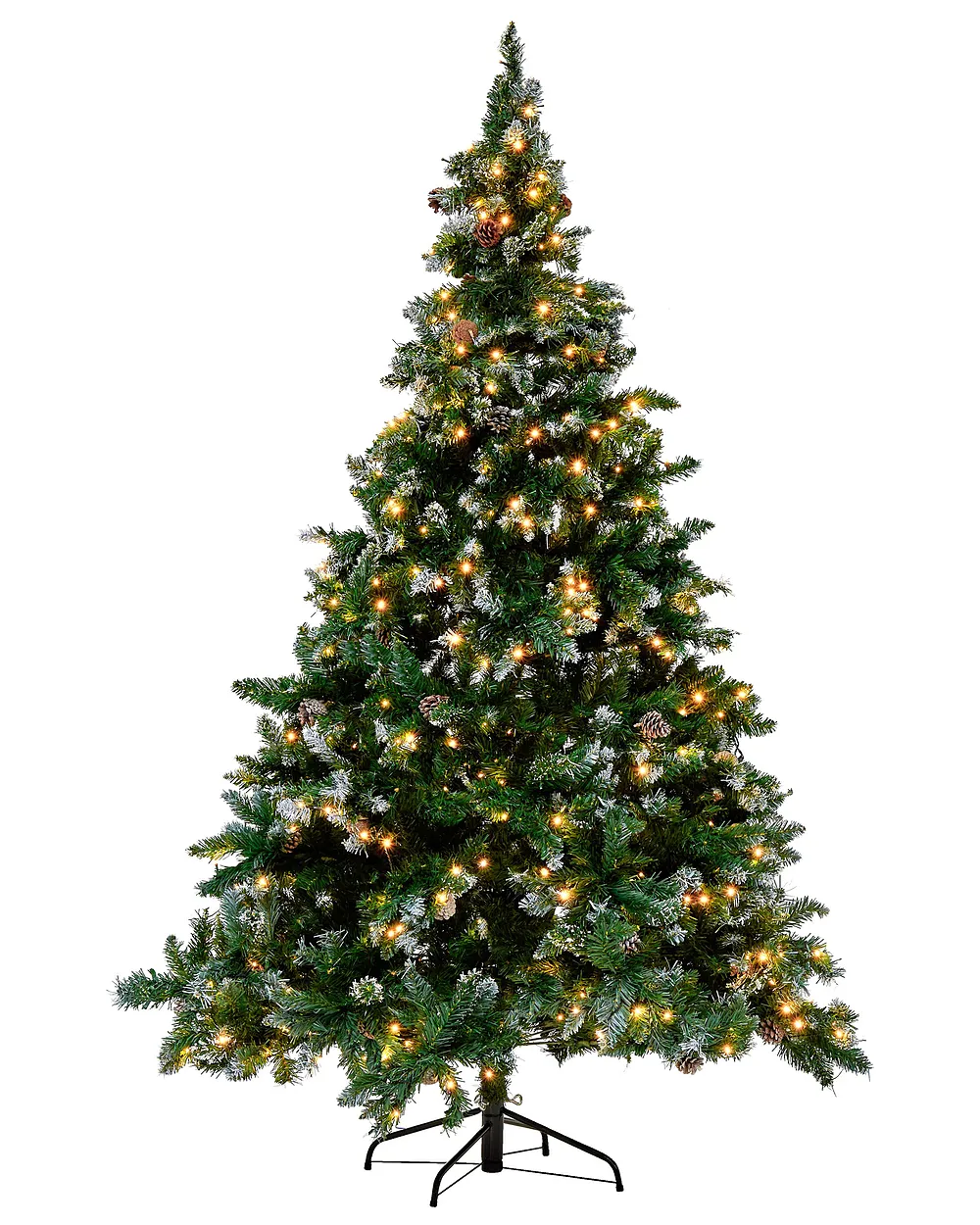 Árbol de Navidad Artificial con Luces LED PALOMAR 180 cm Verde Oscuro