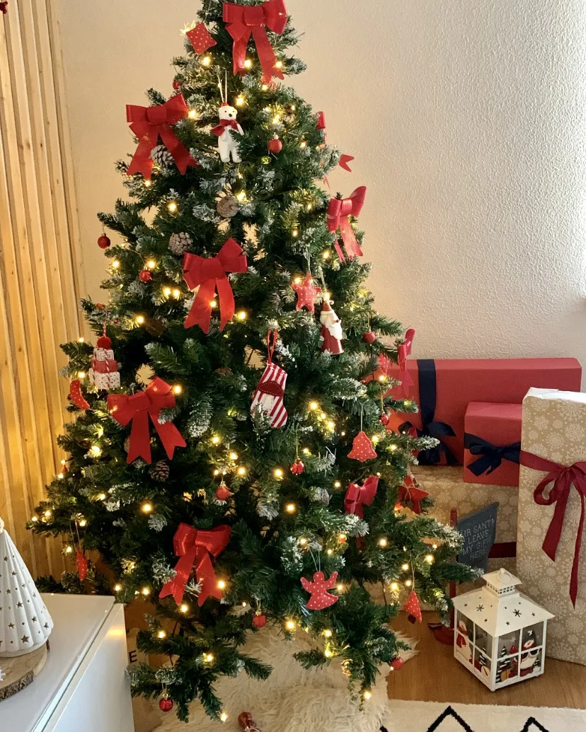 Árbol de Navidad Artificial con Luces LED PALOMAR 180 cm Verde Oscuro - Vista 8