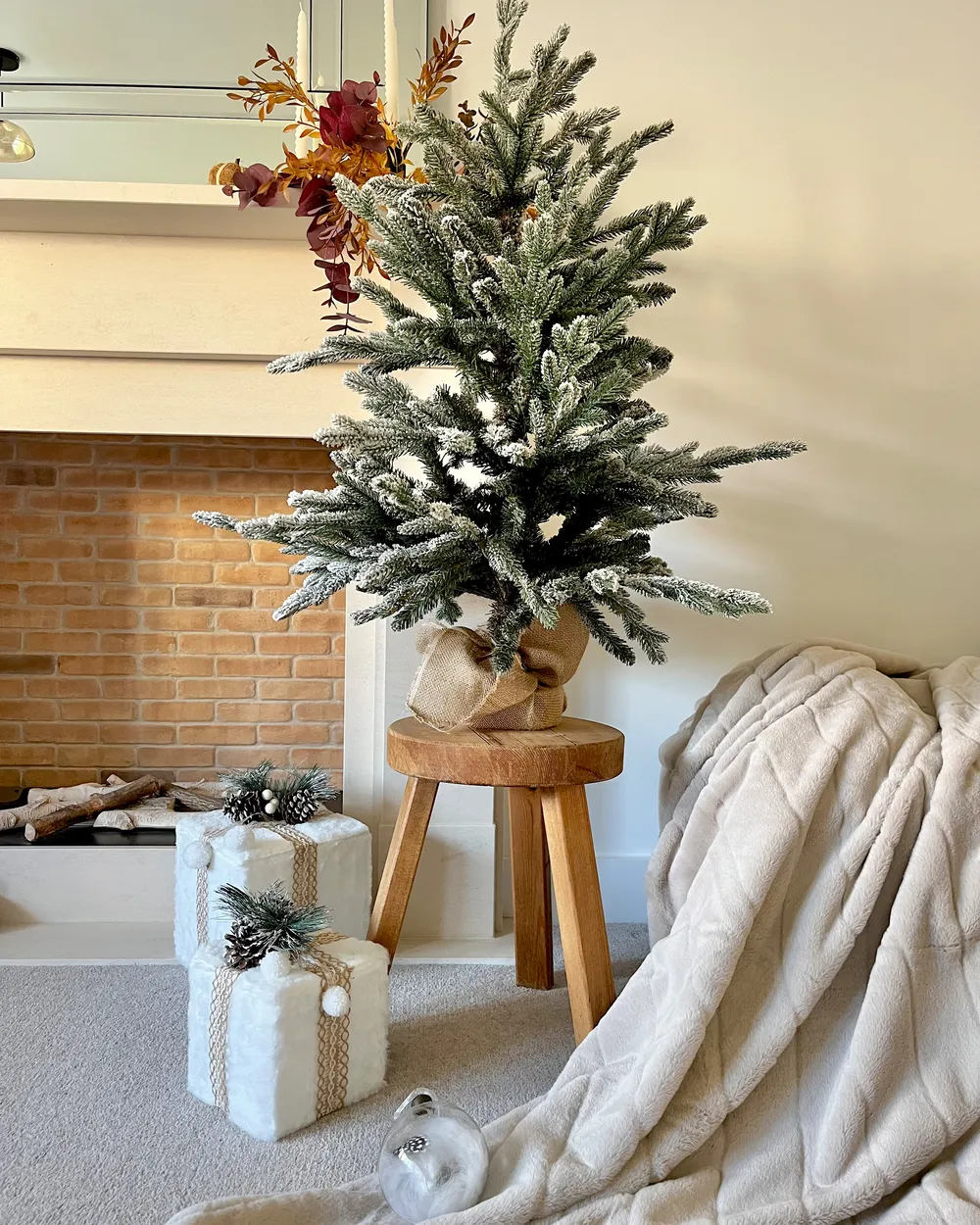 Árbol de Navidad Artificial Nevado RINGROSE 90 cm Verde Abeto - Vista 5