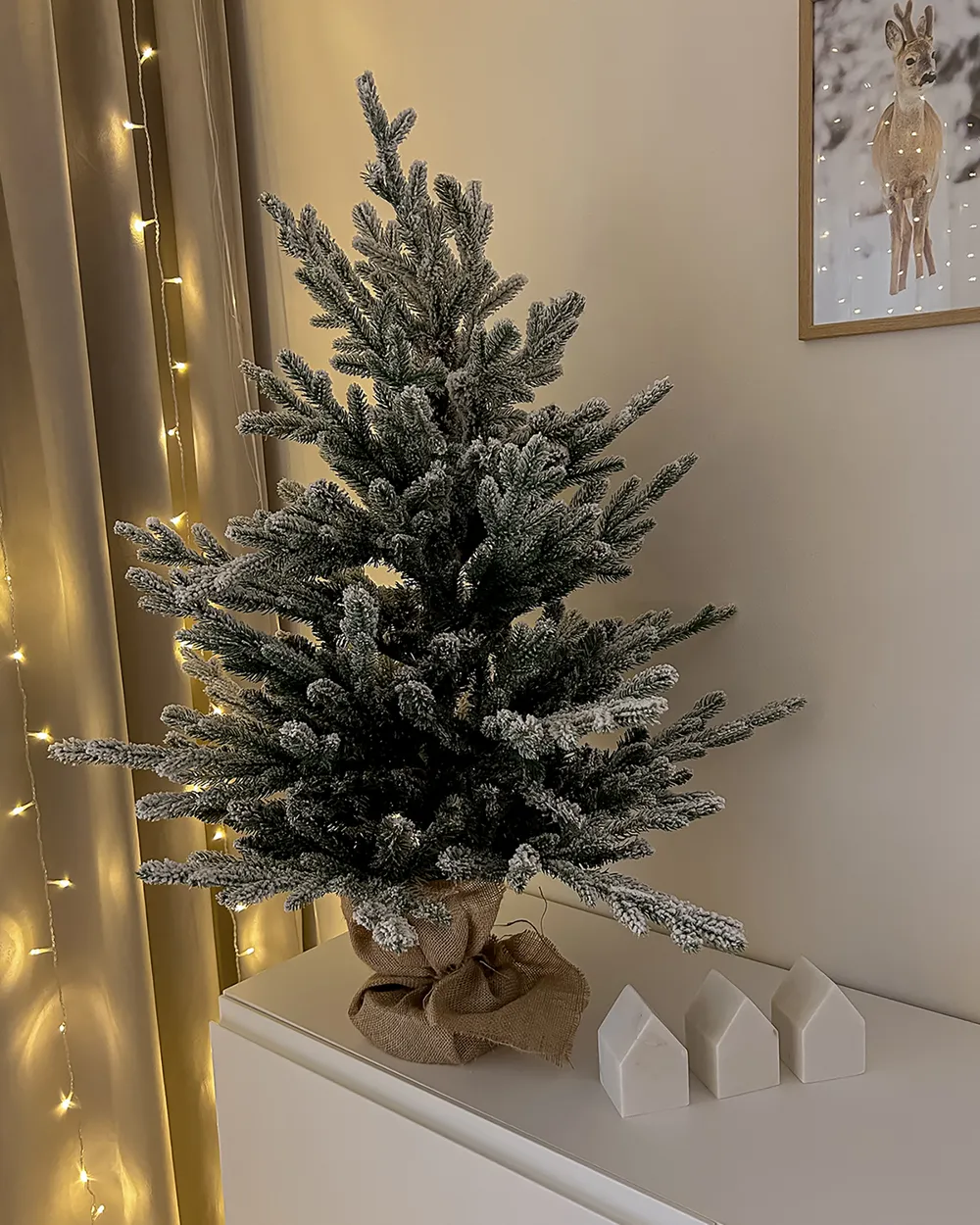 Árbol de Navidad Artificial Nevado RINGROSE 90 cm Verde Abeto - Vista 6