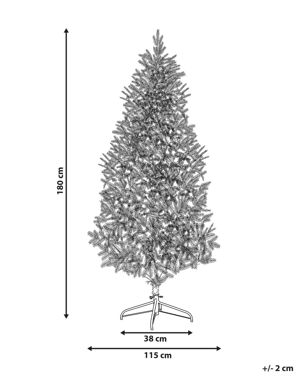 Árbol de Navidad Artificial TALBOT 180 cm Blanco Nevado - Vista 6